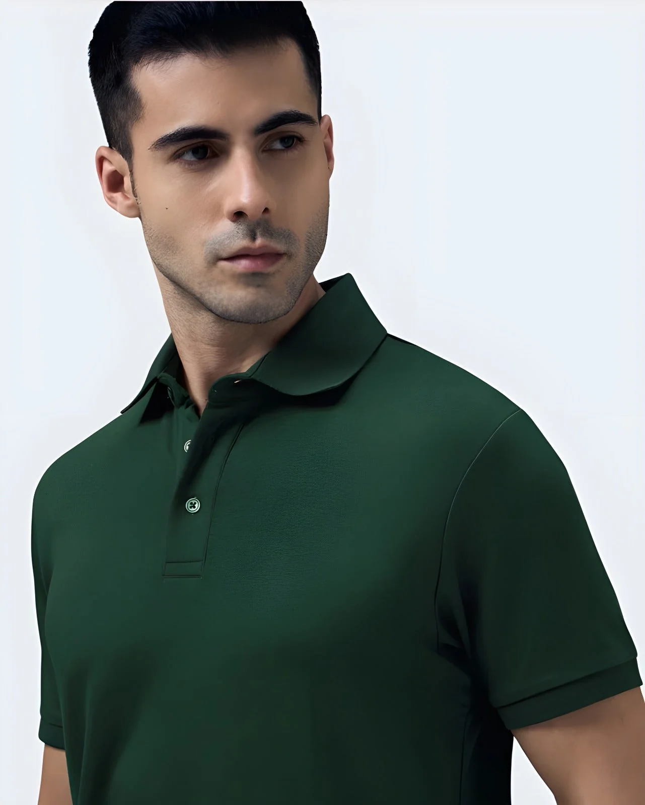Men's Polo: Green - Image 4
