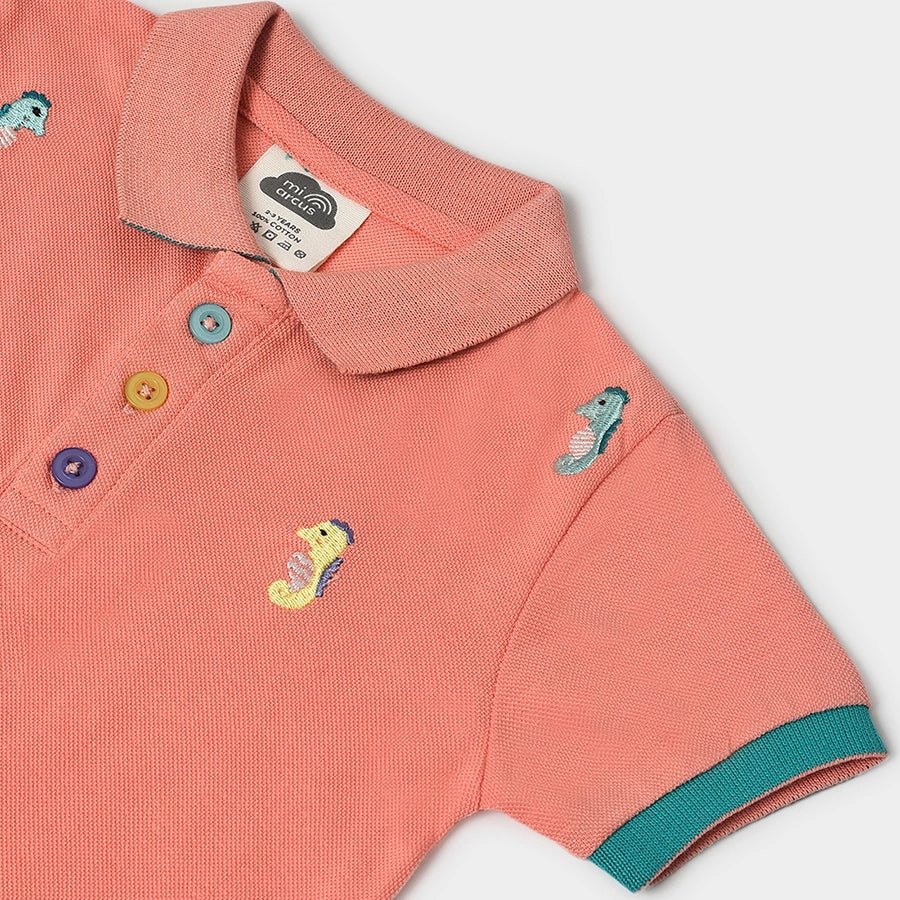 Mermazing Embroidery Polo Baby T-Shirt For Kids - Image 5