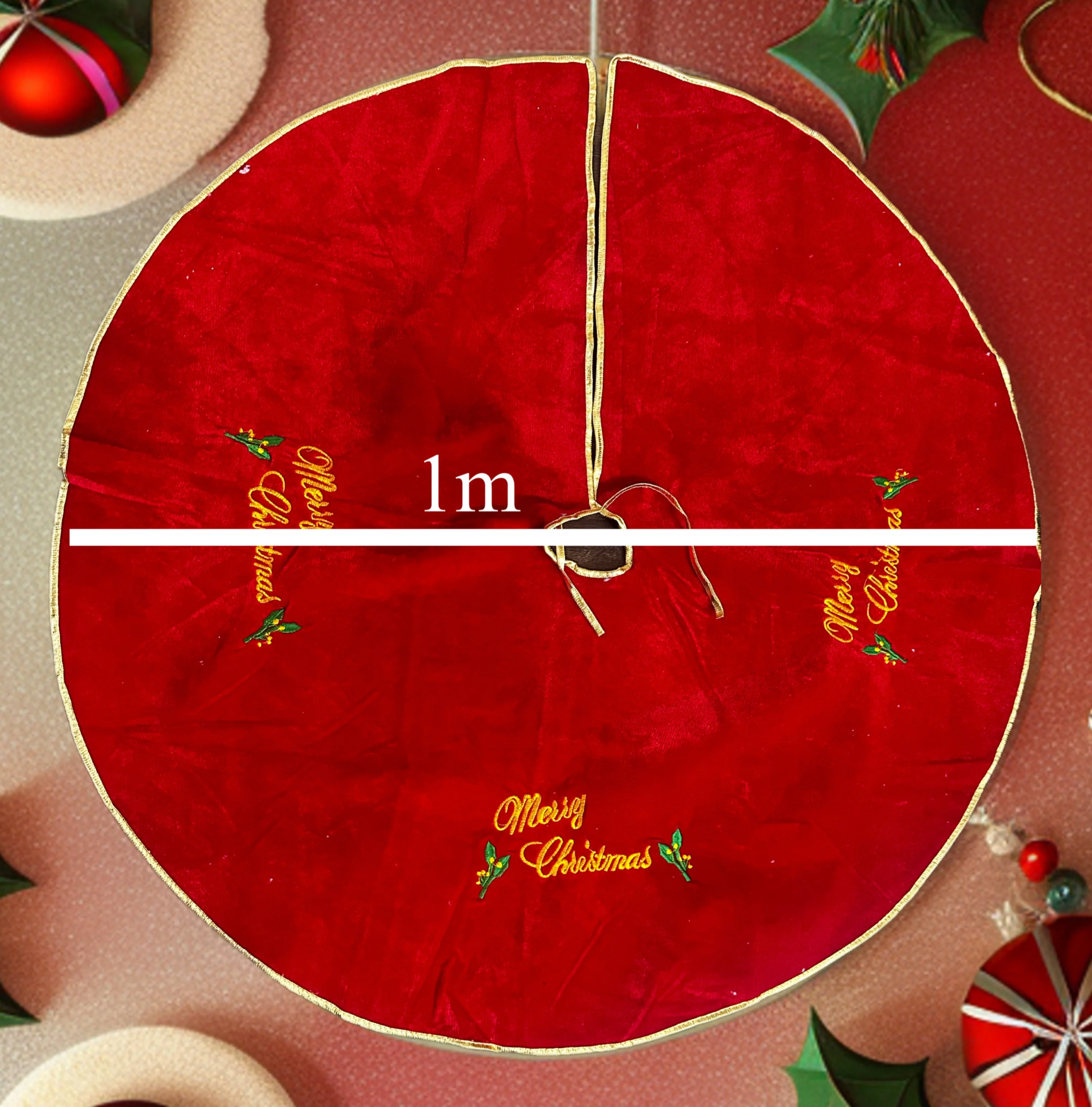 Merry xmas Christmas tree skirt - Image 2
