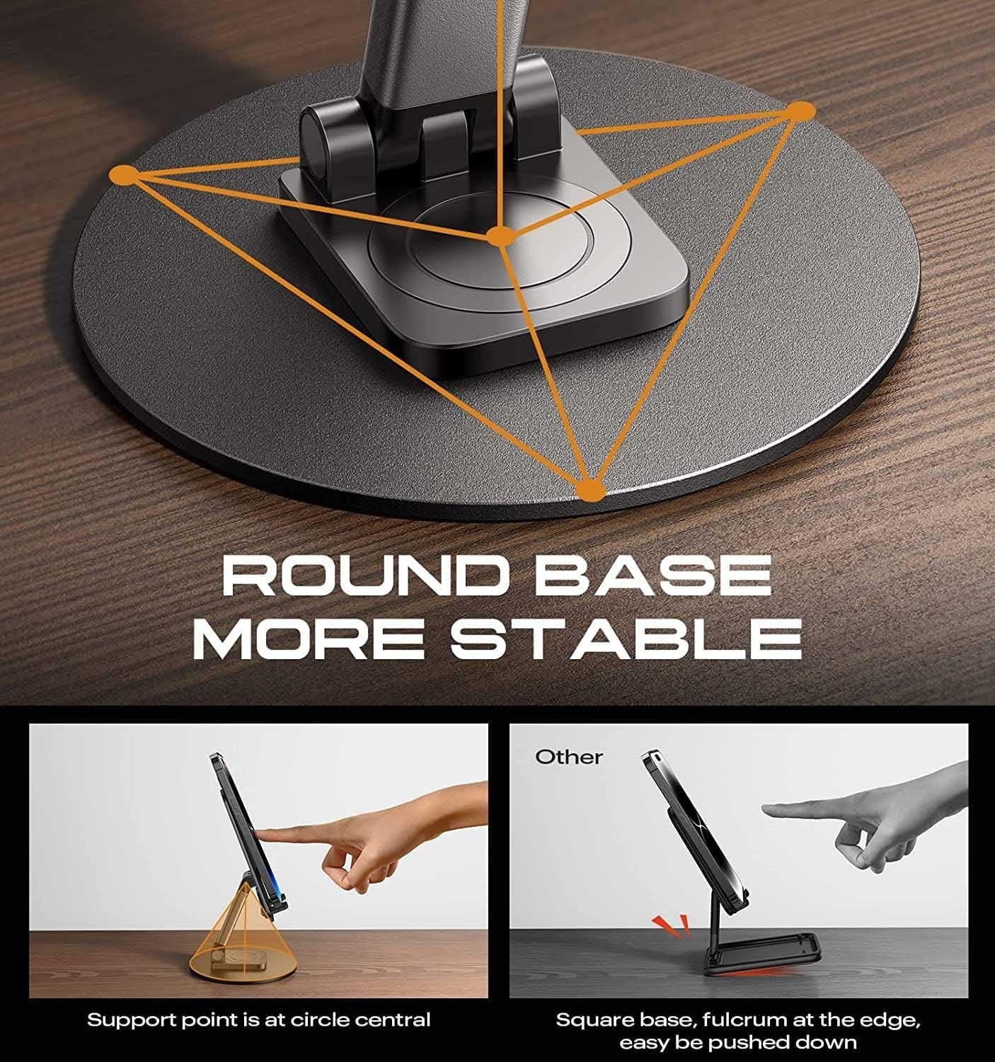 Metal 360 Rotatable Phone Stand With Anti Slip Holder - Flexo - Image 5