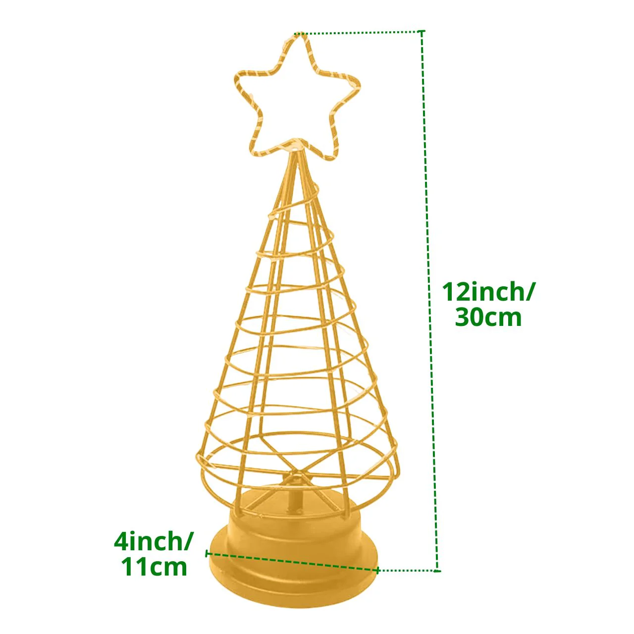 Metal Decorative Christmas Tree – Tabletop Ornament Display - Image 2