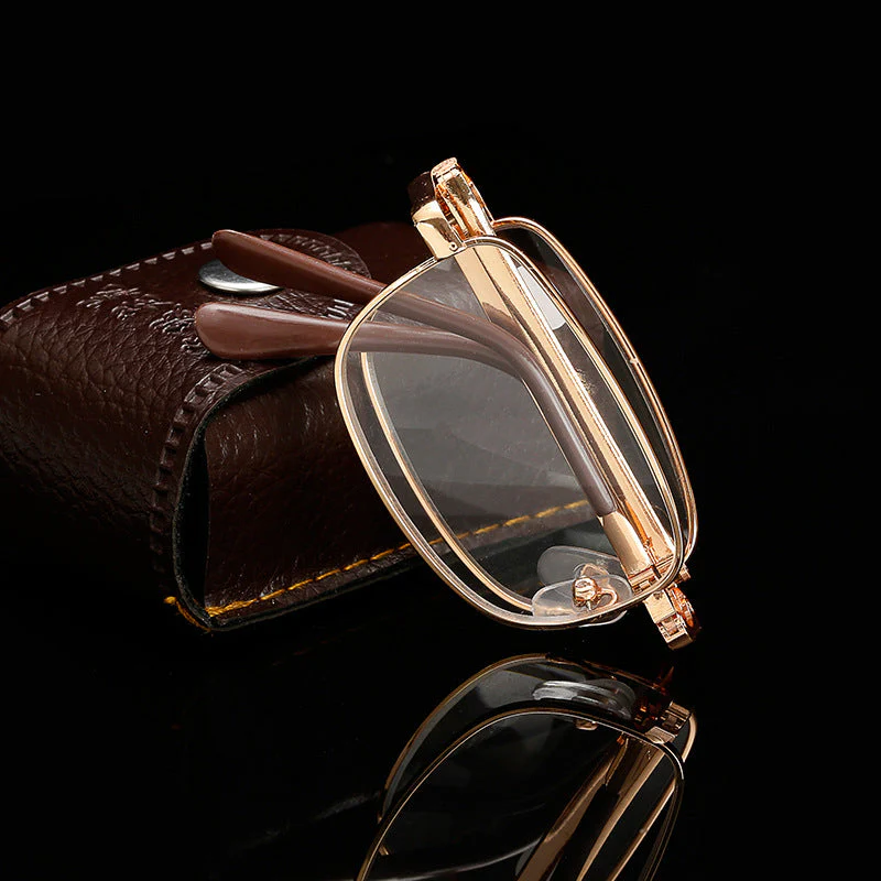 Metal Golden Foldable Adaptive One Power Reading Glasses (1MGFRG3) - Image 10