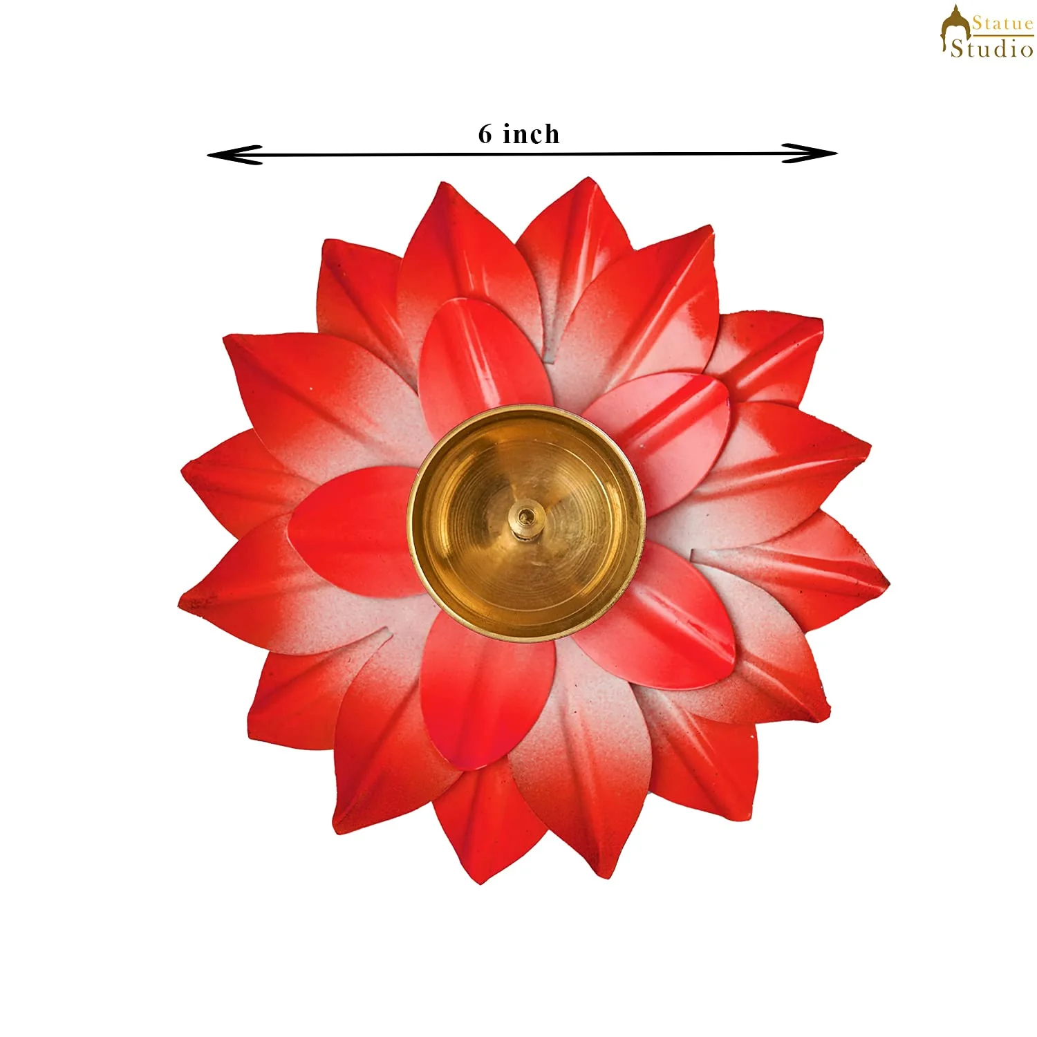 Metal Lotus Diya for Pooja Lamp - Image 5