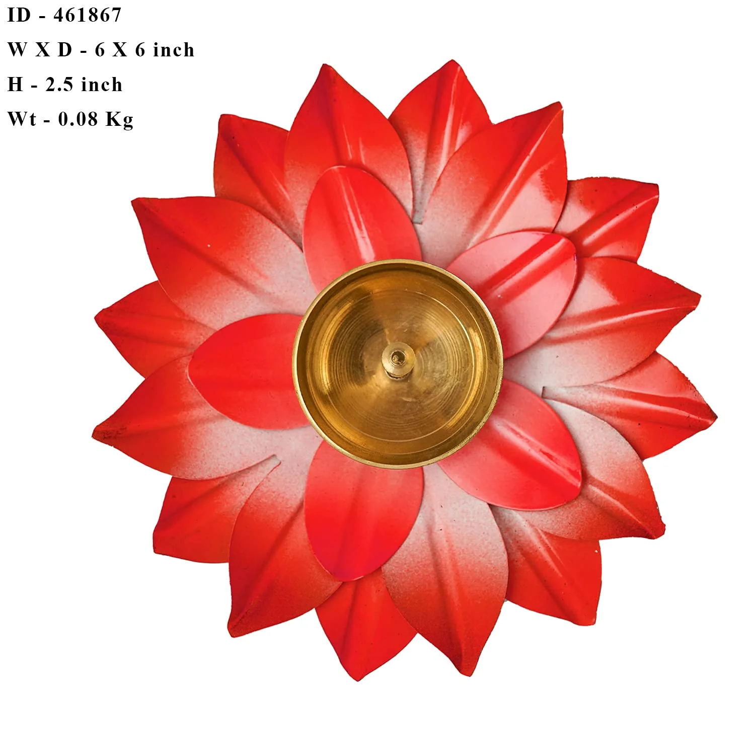 Metal Lotus Diya for Pooja Lamp - Image 6