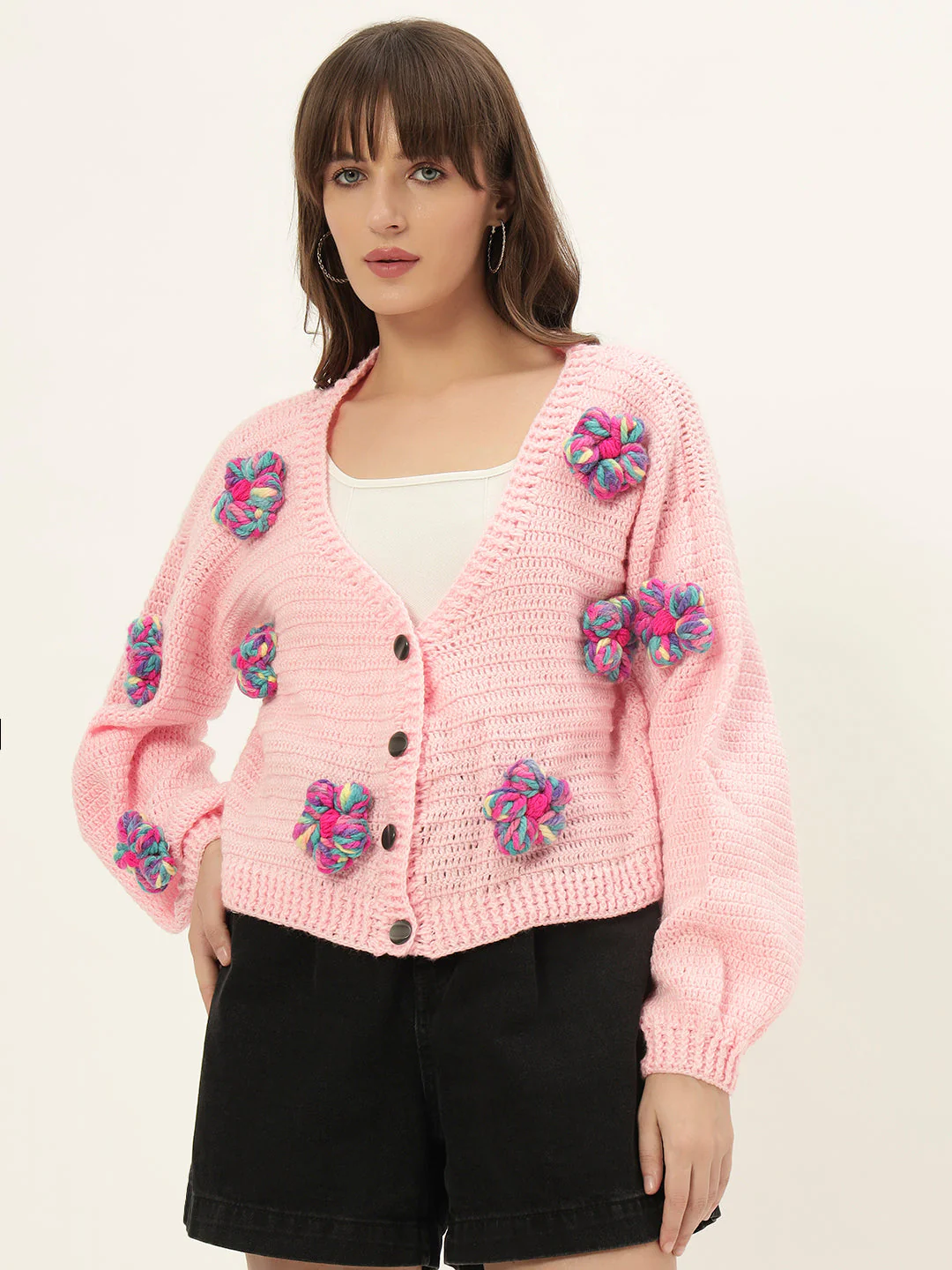 Metta Multipink Daisy cardigan - Image 5