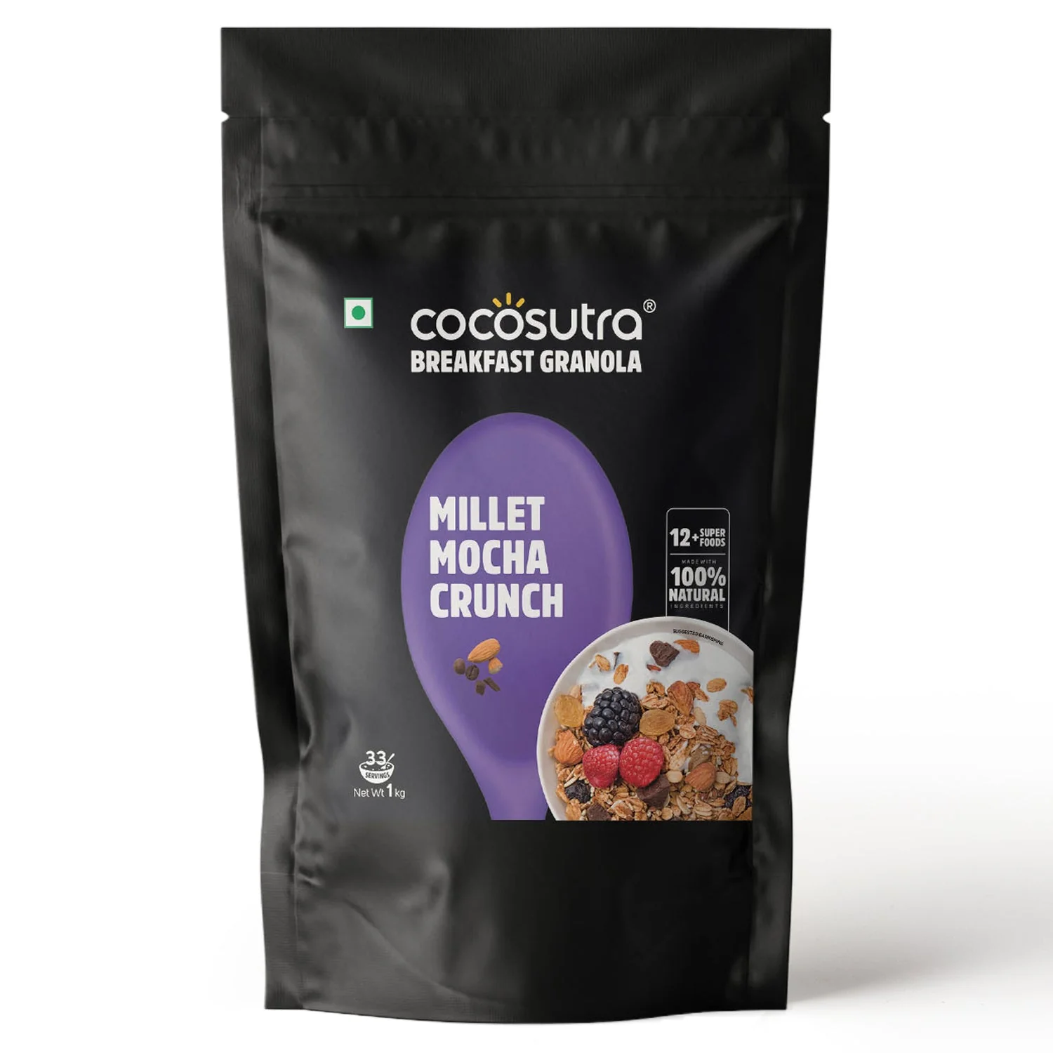 Millet Mocha Crunch Breakfast Granola - Coffee & Chocolate Blend | 1 kg
