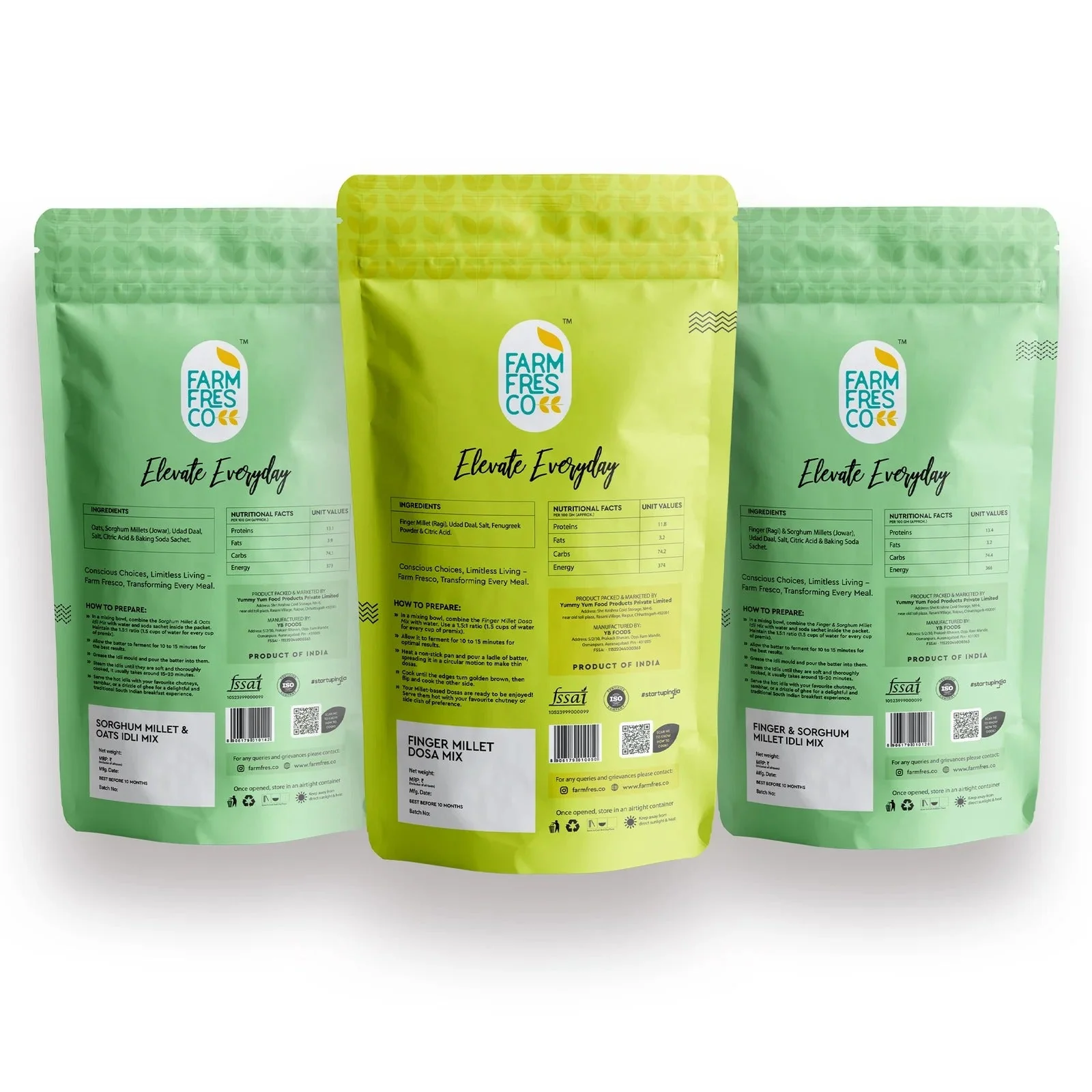 Millets for Weight-Loss (Sorghum & Oats Idli | Finger Millet Dosa | Finger & Sorghum Idli) 165G | Pack of 3 - Image 2