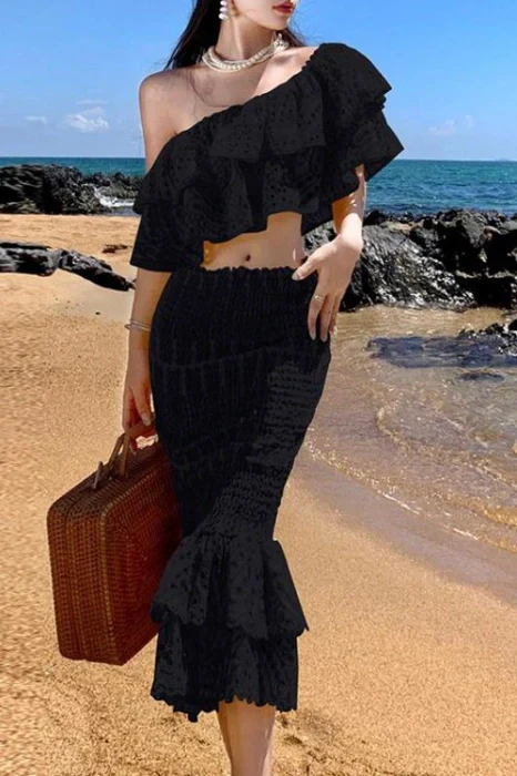 Mimi Eyelet Mermaid CoOrd Skirt Set - Image 5