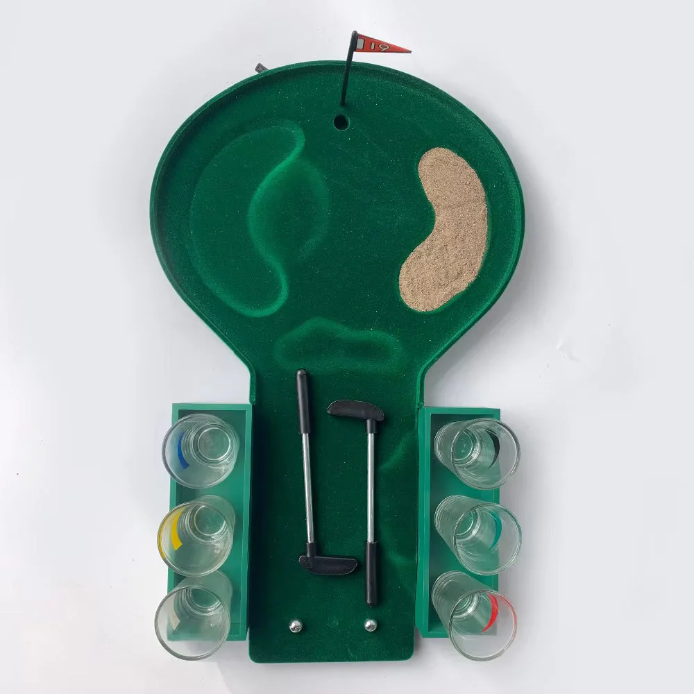 Mini Golf Drinking Game Indoor Tabletop Games Wine Rack Set 1pc - Image 5