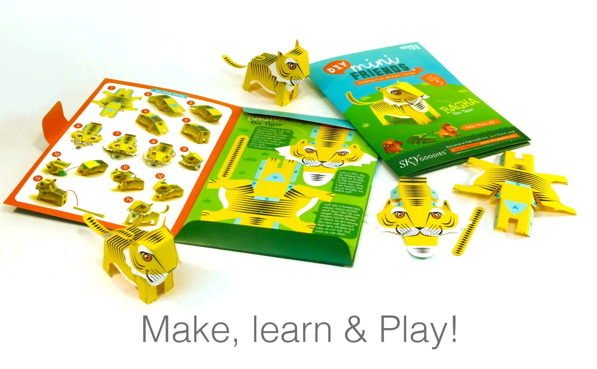 Mini Gorilla DIY Animal Paper Craft Kit - Image 5