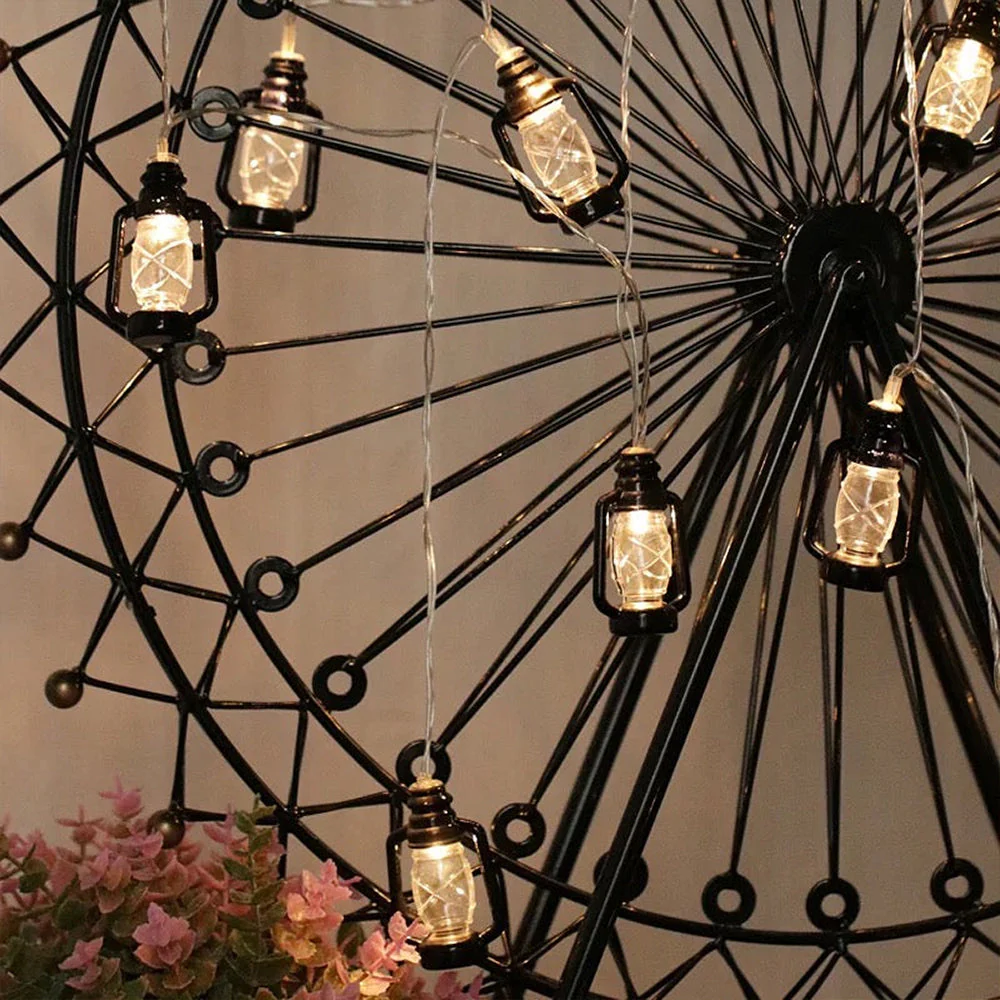 Mini Lantern String Lights with Warm White LED - Image 3