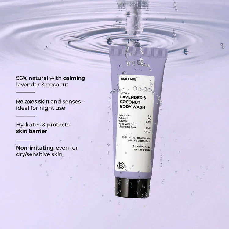 Mini Lavender & Coconut Body Wash (20ml) - Image 2