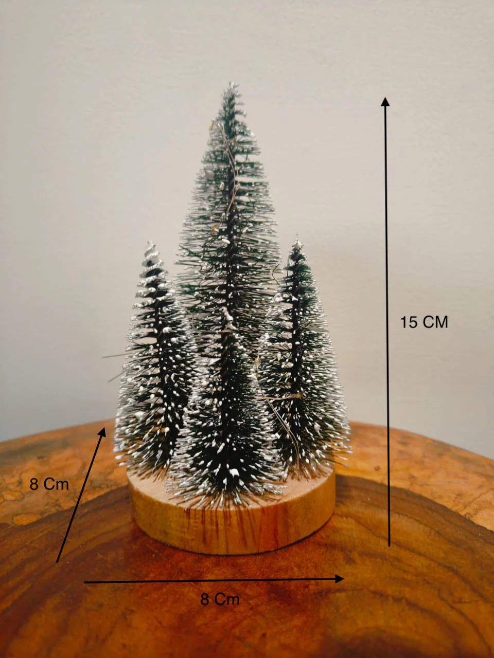 Mini LED Christmas Tree with Artificial Snow Flocked (15 cm) - Image 5