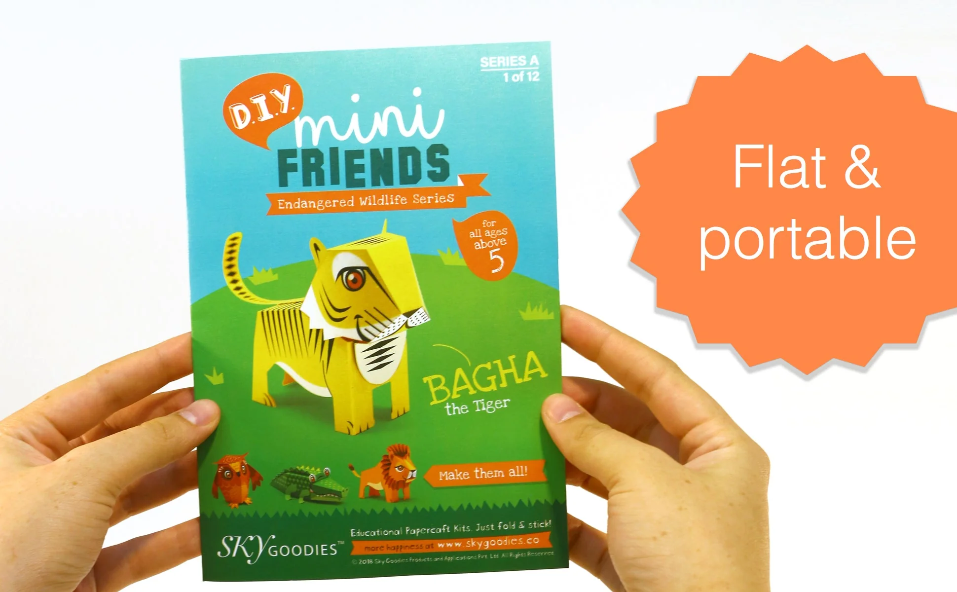 Mini Lemur DIY Animal Paper Craft Kit - Image 10