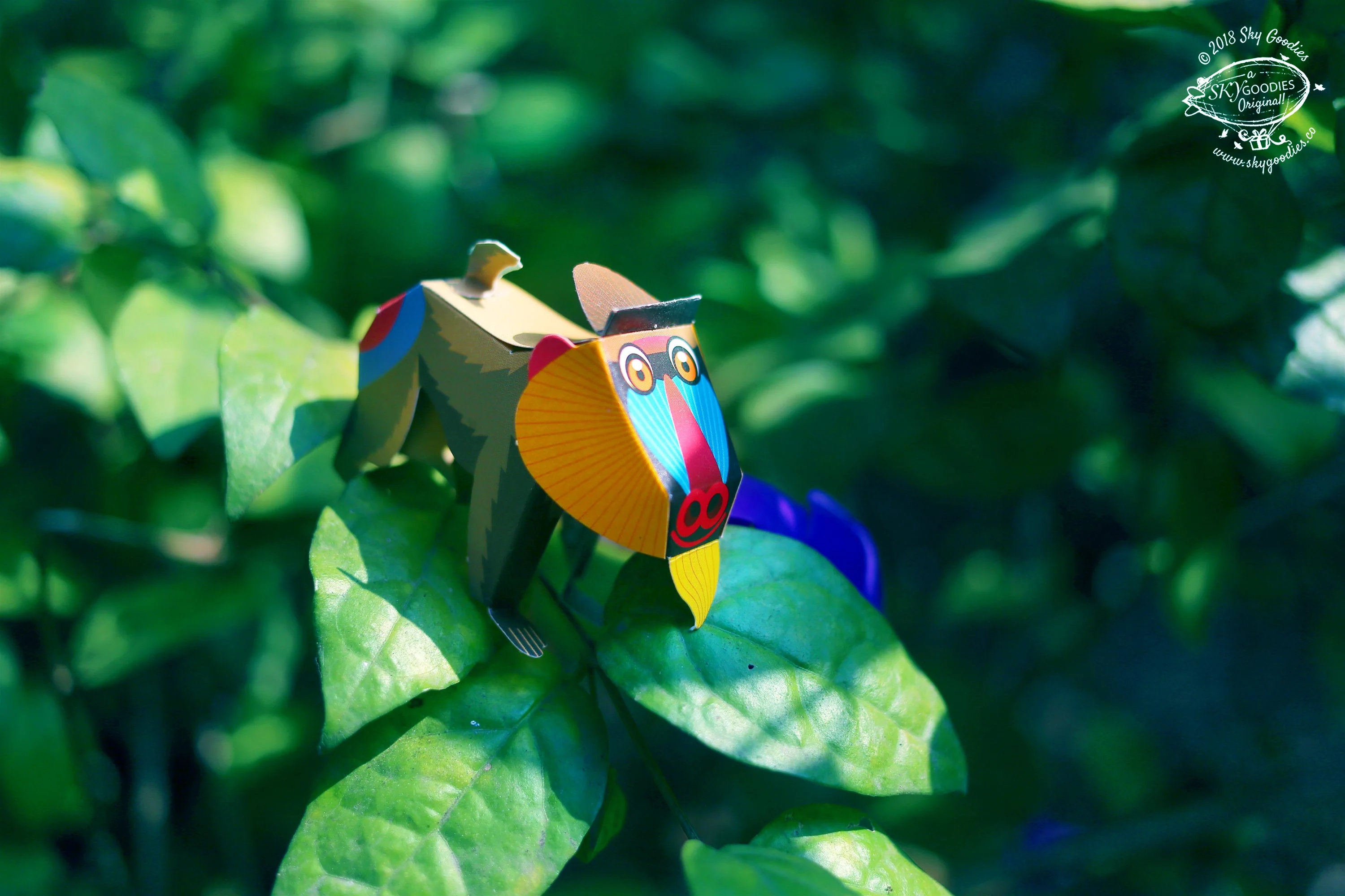 Mini Mandrill Monkey DIY Animal Paper Craft Kit - Image 3