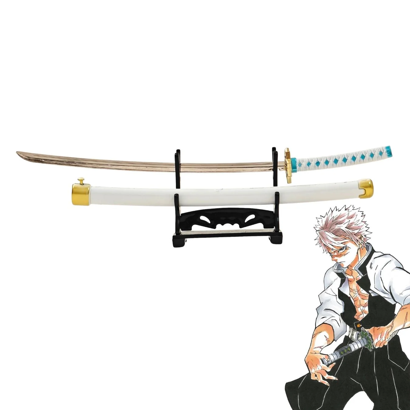 Mini Metal Katana (not sharp, 24 cm) | Button open (katana stand not included) - Image 45