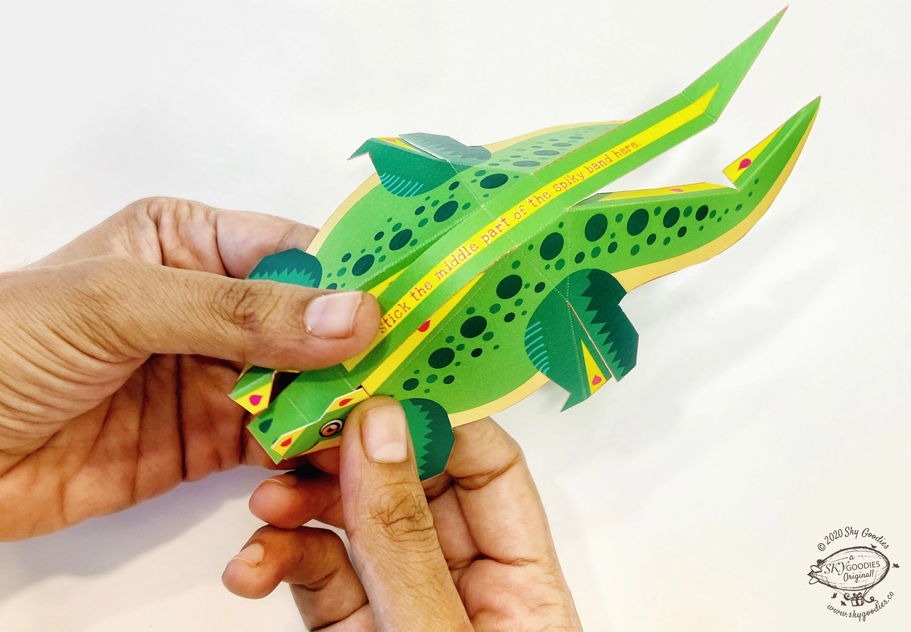 Mini Stegosaurus DIY Dinosaur Paper Craft Kit - Image 9