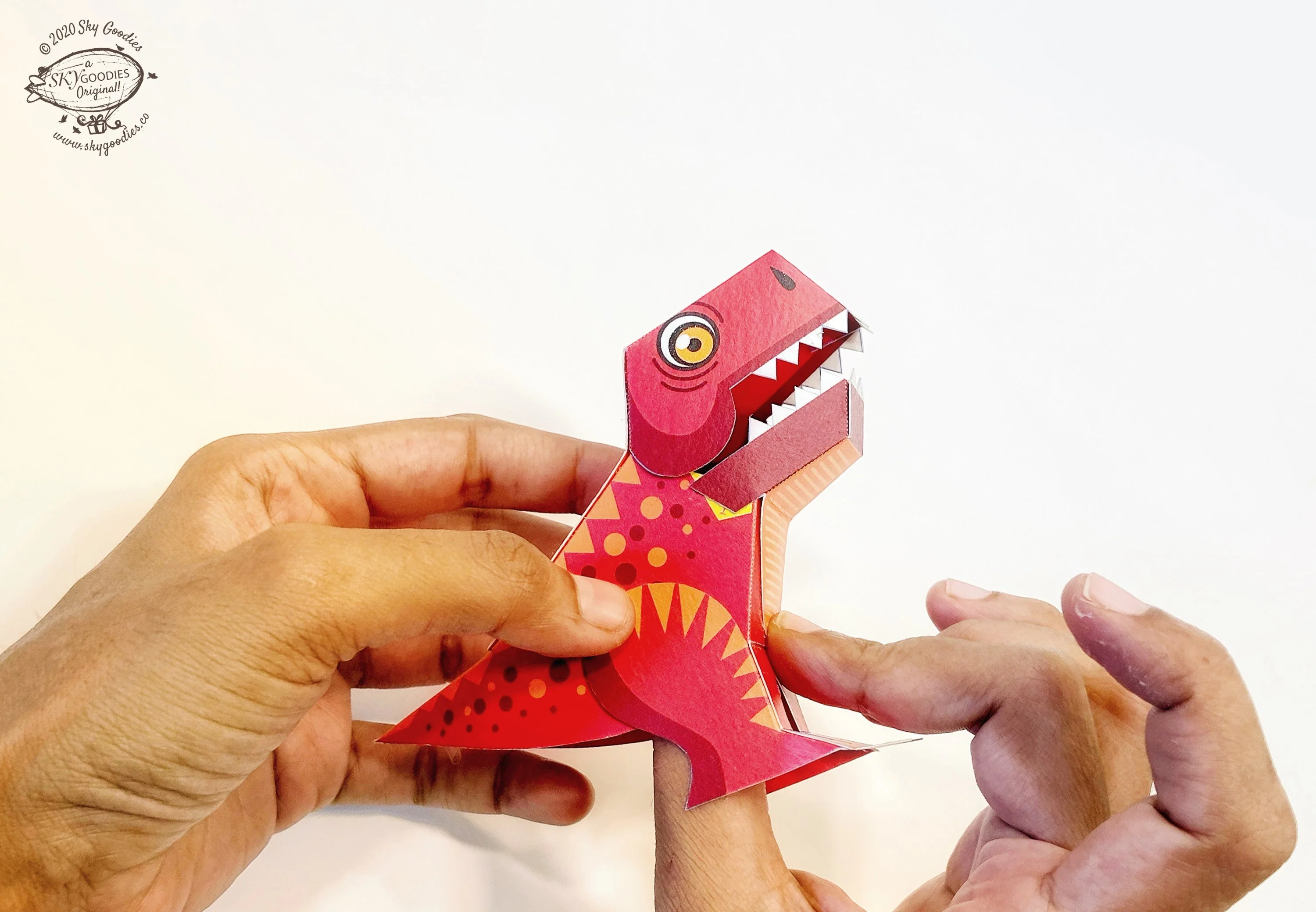 Mini T-Rex Dinosaur DIY Dinosaur Paper Craft Kit - Image 8
