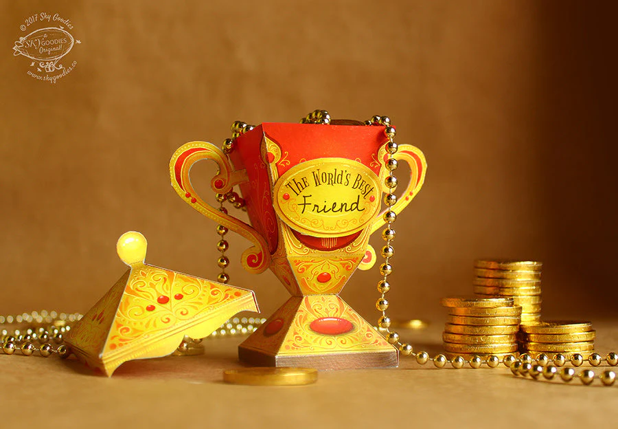 Mini Trophy Box - DIY Paper Craft Kit - Image 3