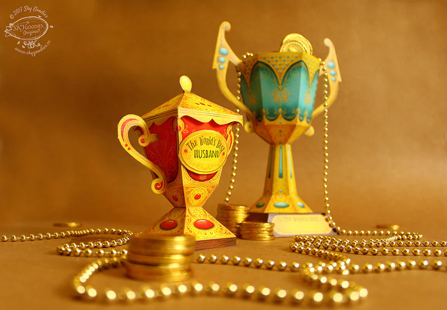 Mini Trophy Box - DIY Paper Craft Kit - Image 4