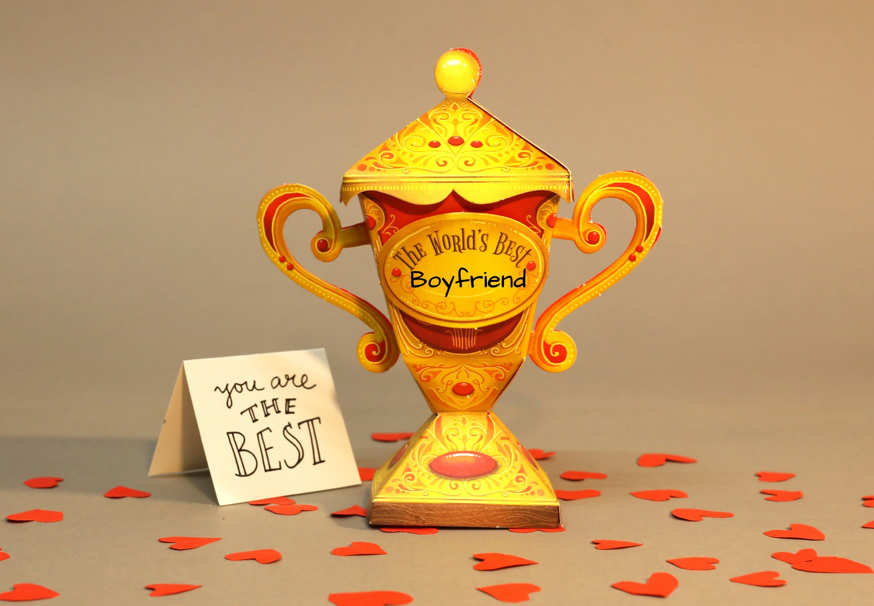 Mini Trophy Box - DIY Paper Craft Kit - Image 6