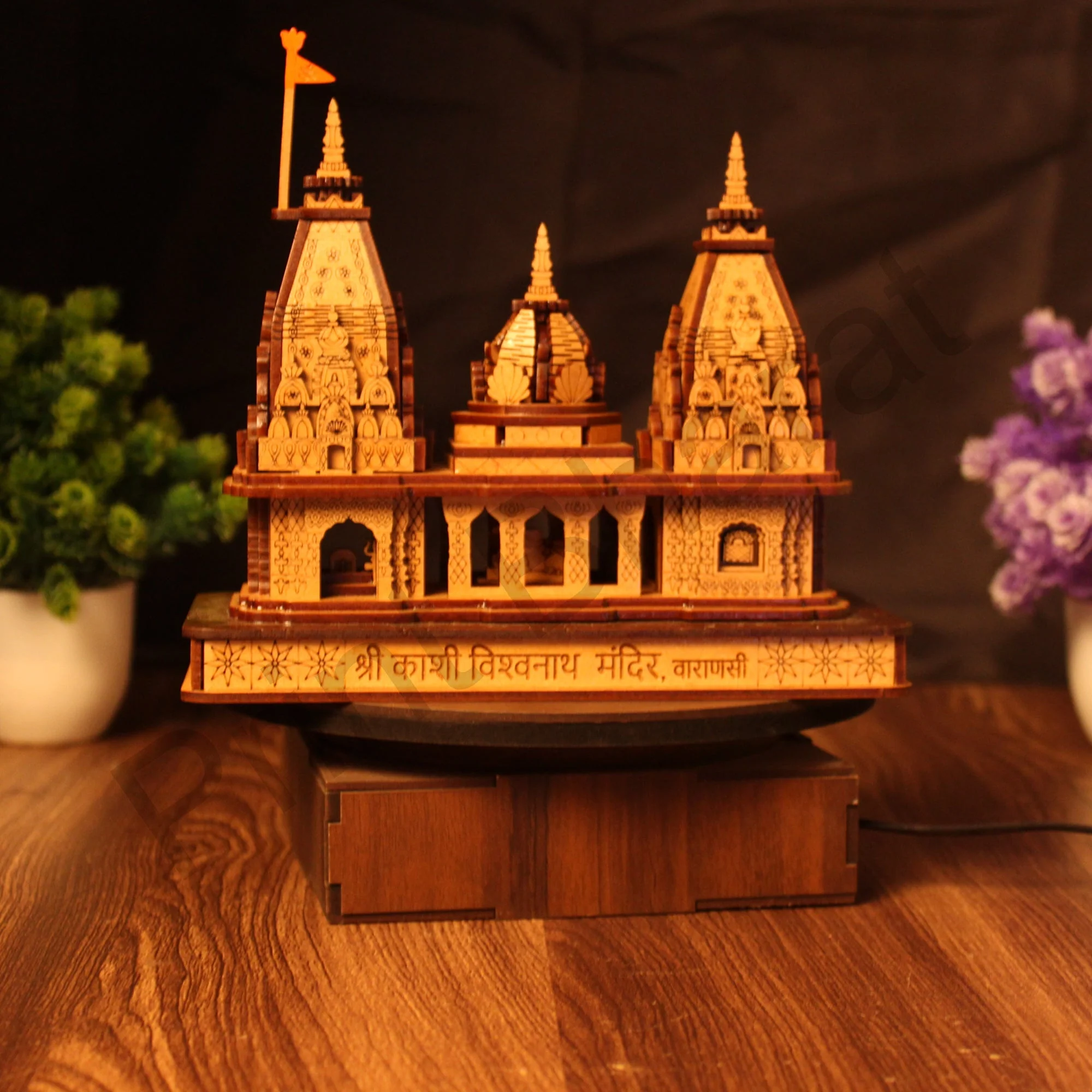 Miniature Temple Handmade,Kashi Vishwanath Temple -3D Replica, Religious Gifts, Indian Pooja Decor, Home Decor Length: 17.5 cm,Widht: 8.5 cm,Height: 17 cm - Image 2