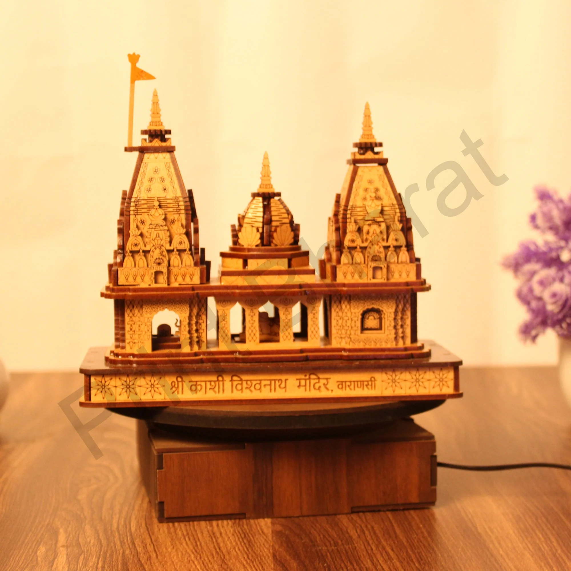 Miniature Temple Handmade,Kashi Vishwanath Temple -3D Replica, Religious Gifts, Indian Pooja Decor, Home Decor Length: 17.5 cm,Widht: 8.5 cm,Height: 17 cm - Image 3