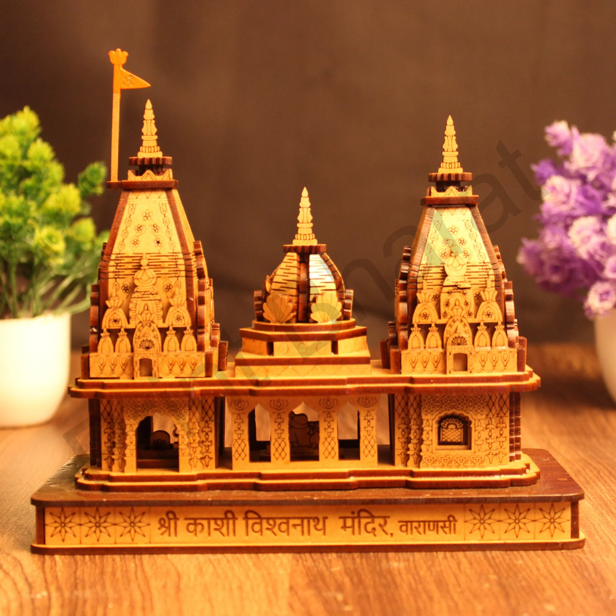 Miniature Temple Handmade,Kashi Vishwanath Temple -3D Replica, Religious Gifts, Indian Pooja Decor, Home Decor Length: 17.5 cm,Widht: 8.5 cm,Height: 17 cm - Image 5