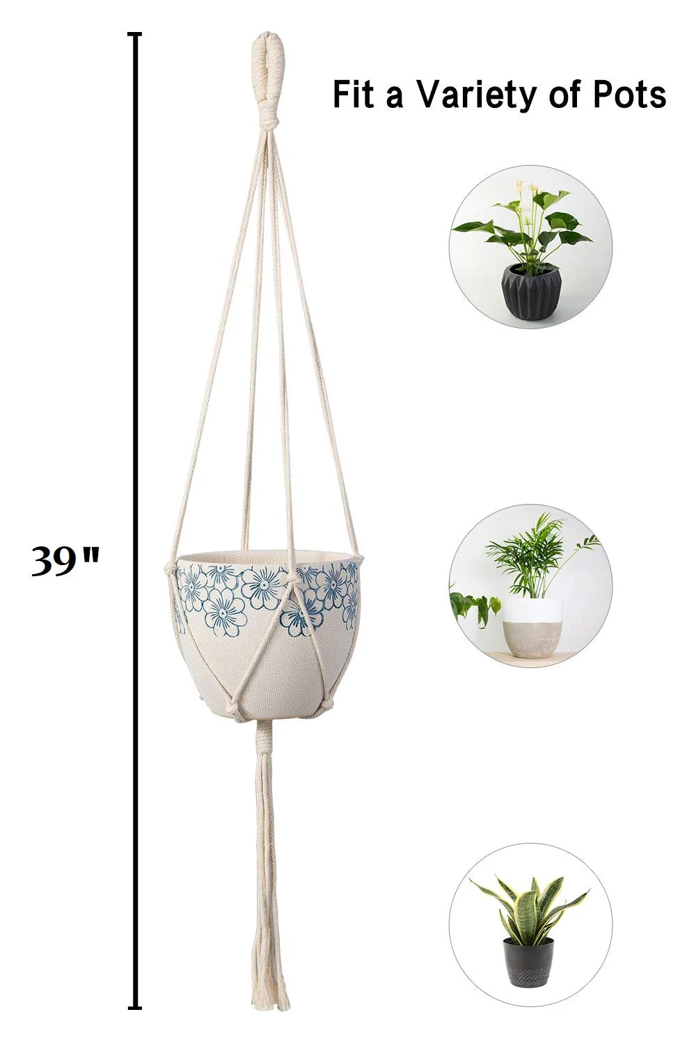 Minimalist Macrame Plant Hanger - Image 4
