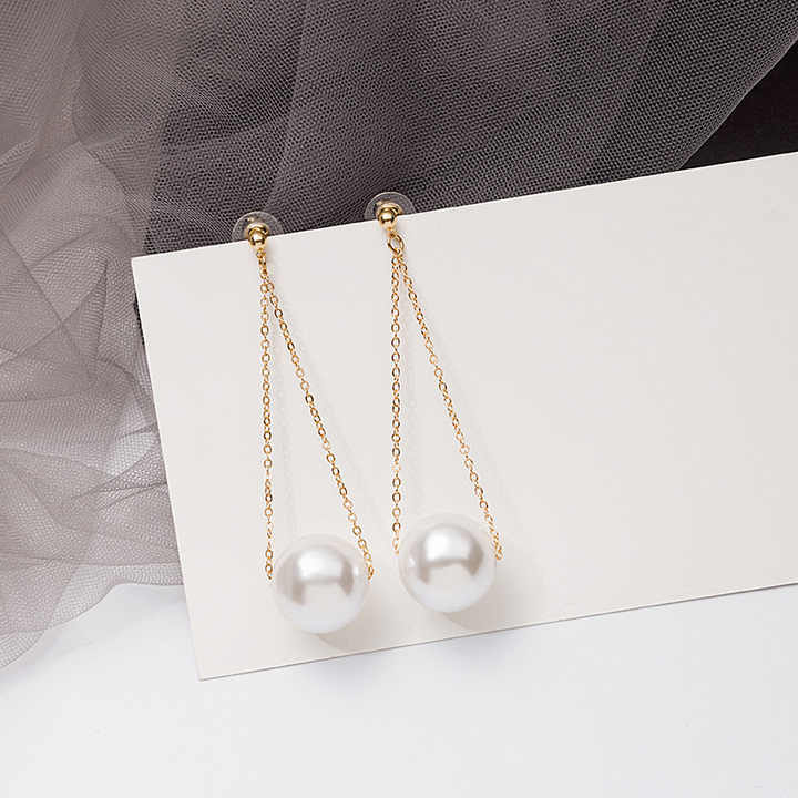 Miss Charm Pearl Dangler Earring - Image 5