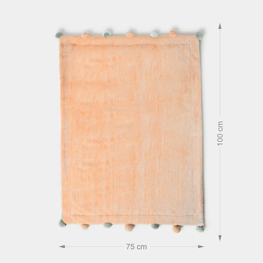 Misty Blonde Peach & Green Reversible Winter Blanket For Newborn Baby - Image 4