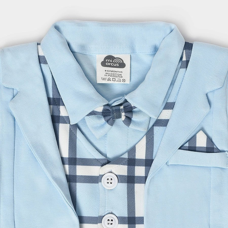 Misty Blue Baby Sleepsuit Newborn - Image 4