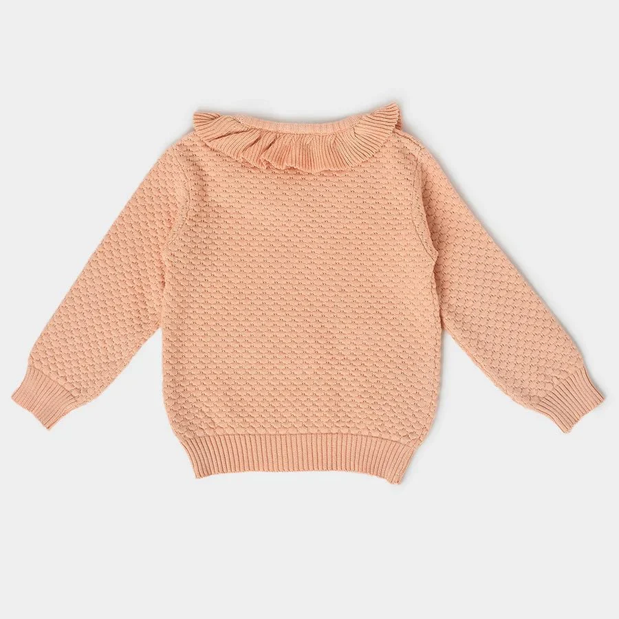 Misty Coral Knitted Baby Girl Jumper Clothes Set - Image 4