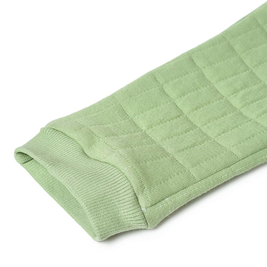 Misty Corgi Quilted Green Baby Girl Sweatshirt & Pajama Set - Image 14