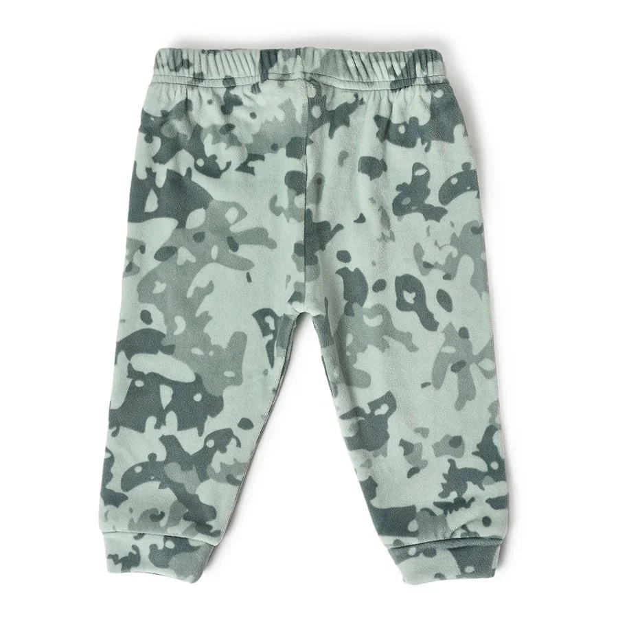 Misty Green Kids Girl Sweatshirt With Pajama Set - Image 9