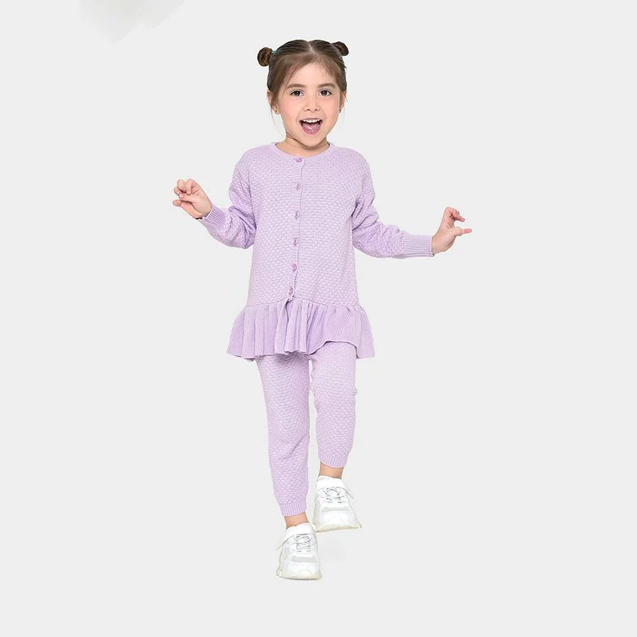Misty Knitted Baby Cardigan With Pyjama Set - Image 2
