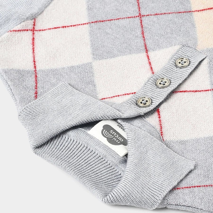 Misty Knitted Full Sleeve Grey Baby Sweater - Image 7