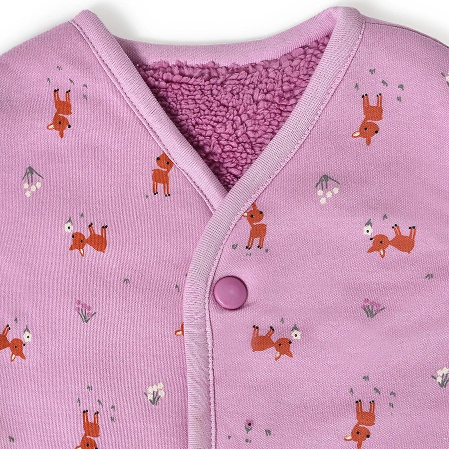 Misty Mulberry Reversible Baby Jacket Pink - Baby Winter Clothes - Image 5