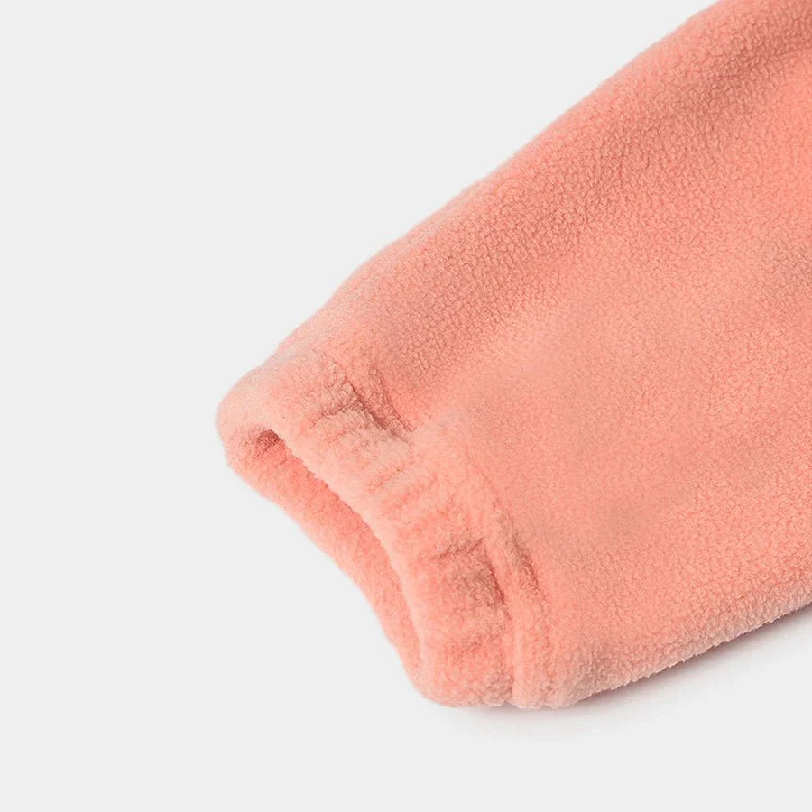 Misty Peach Knitted Baby Pajamas For Winter - Image 7