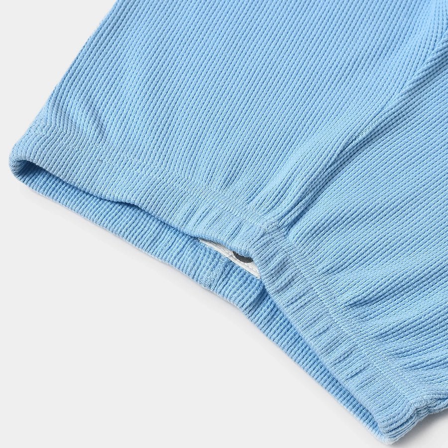 Misty Sky Blue Baby Sweatshirt With Pajama Set - Image 12