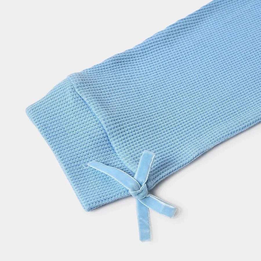 Misty Sky Blue Baby Sweatshirt With Pajama Set - Image 13
