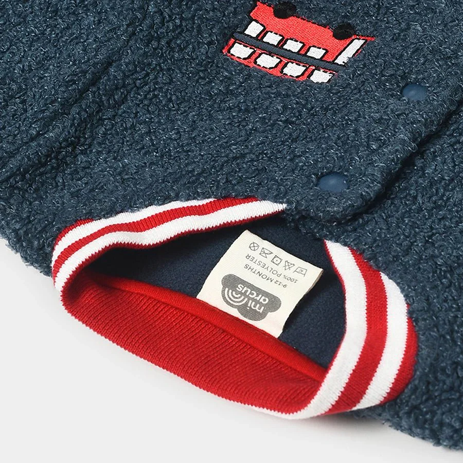Misty Varsity Blue Baby Jacket For Girl Kids - Image 6