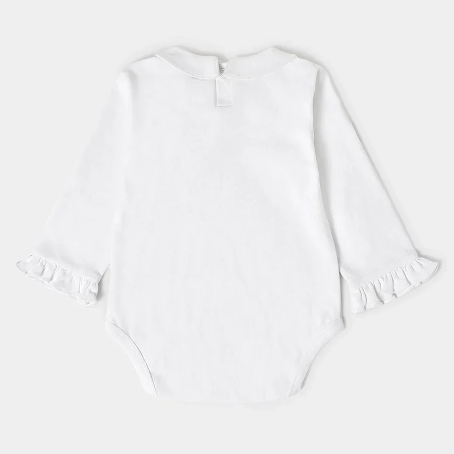 Misty White Romper With Light Green Baby Dungaree Set - Image 3