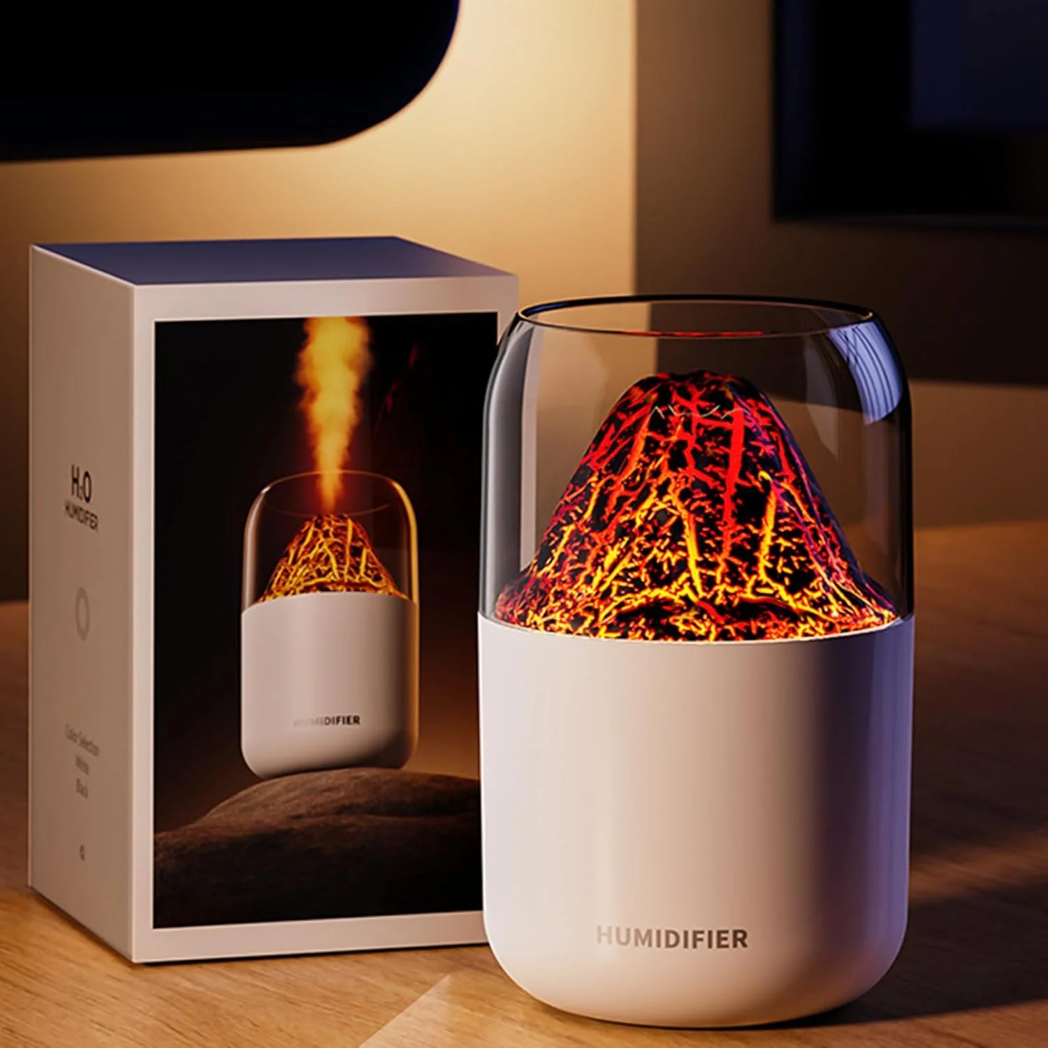 Mistyc: 300ml Mini Volcano Humidifier with USB Power, Dual Mist Modes & Auto Shut-Off for Home, Office & Travel - Image 9