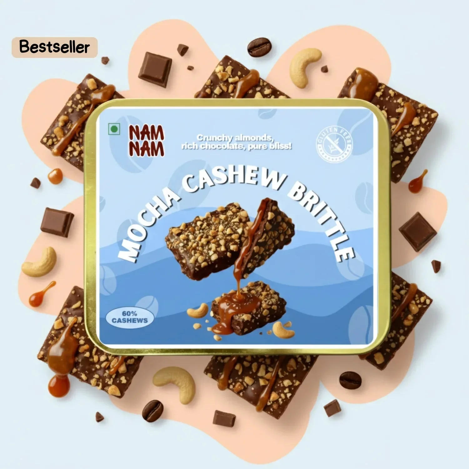 Mocha Cashew Brittle (Made with 60 % Cashews) - Image 14
