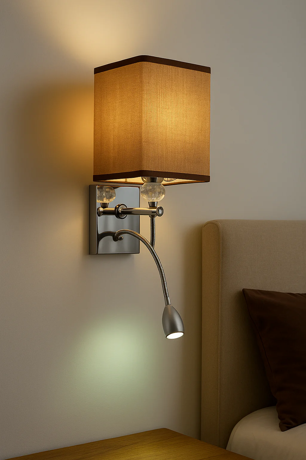 Modern Fabric dual led Wall Lights Cloth lamp - Image 2