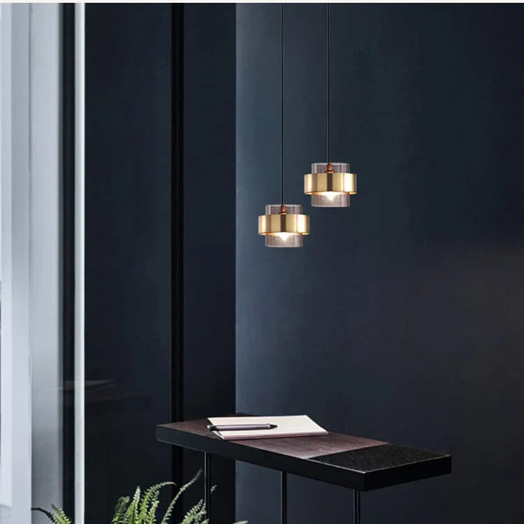 Modern Glass Pendant Light Fixtures Brass Ceiling Hanging Light - Image 18