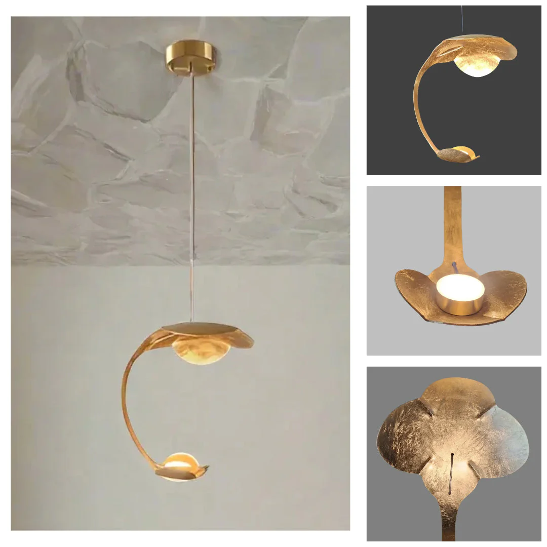 Modern Led Metal Antique Gold Hanging Pendant Ceiling Light - Warm White - Image 3