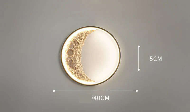 Modern LED Moon Wall Light – 3D Lunar Surface Design with Backlit Glow for Bedroom, Living Room, or Kids Room Decoration - Image 6