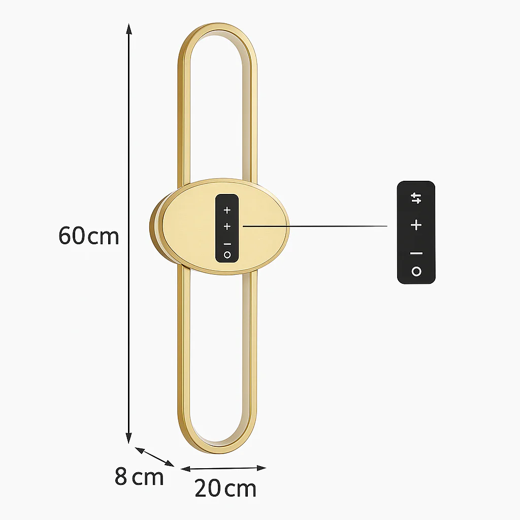 Modern LED Wall Light with Touch Control Panel | 3 Color Modes - Image 4
